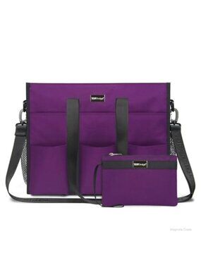 Water Resistant Utility Tote Bag Set 22 Pockets Zipper Work Travel